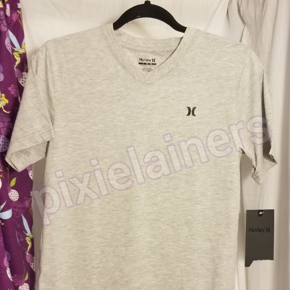 BNWT Men's Hurley t-shirt Heather Gray SZ LARGE
